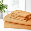 Bibb Home 2000 Count 6-Piece Bamboo Sheet Set - Queen - Pumpkin 1831-QN-PUMP